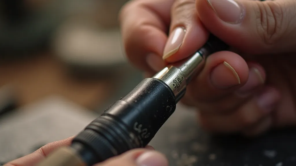 Craftsman adjusting a vintage pen nib