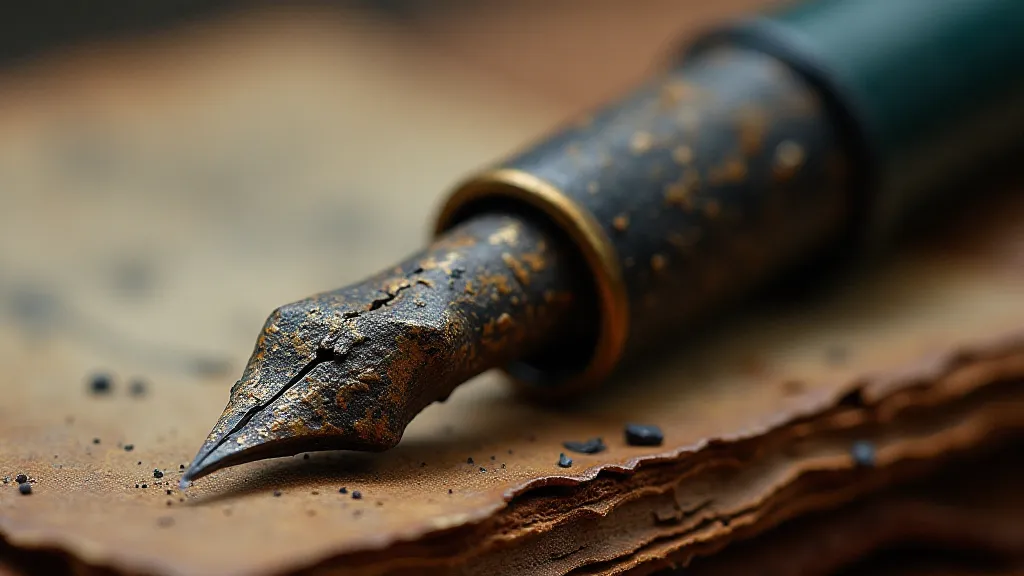 Decayed fountain pen nib