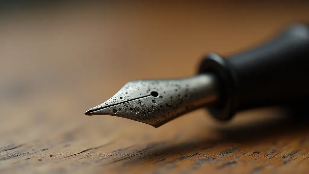 Tarnished antique nib