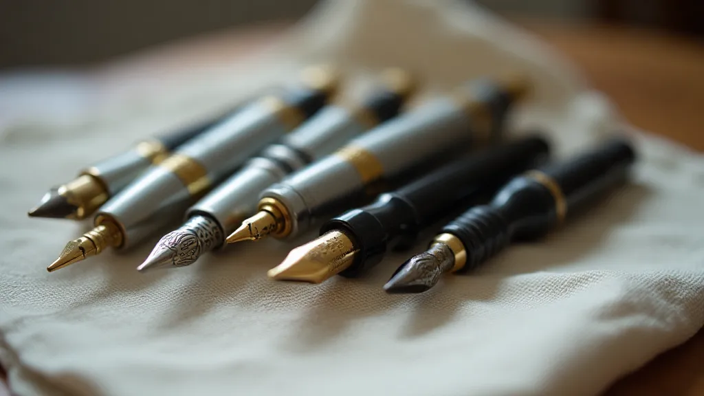 Collection of vintage calligraphy pens