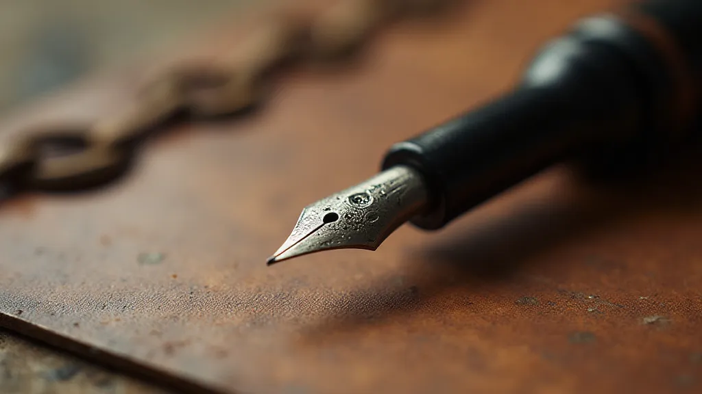 Vintage Calligraphy Pen Detail